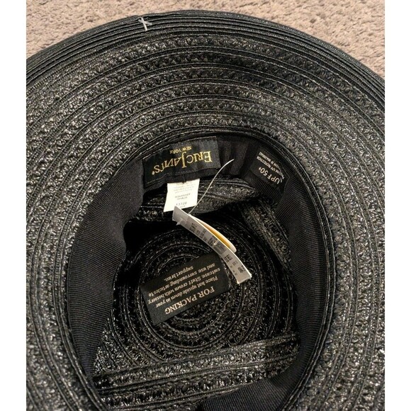Eric Javits Squishee Shade Metallic Silk Blend UPF Straw Hat OSFA Made in USA - Picture 6 of 8